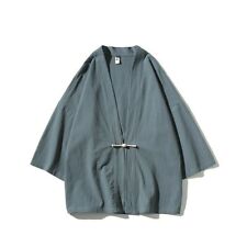 Cardigã masculino de linho algodão quimono jaqueta chinesa retrô casaco Yukata Haori tops comprar usado  Enviando para Brazil