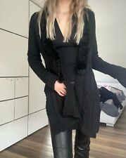 Strickjacke fellkragen schwarz gebraucht kaufen  Winsen