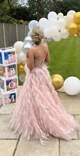 Pink feather strapless for sale  SOLIHULL