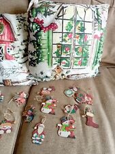 Christmas cushions wooden for sale  UK