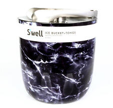 Cubo de hielo de acero inoxidable S'well 271757 con pinzas mármol negro hielo segunda mano  Embacar hacia Argentina