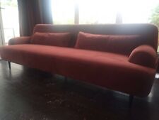 MADE.COM THREE SEATER SOFA GISELLE, NEARLY NEW Warm Caramel Velvet for sale  MANSFIELD
