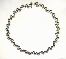 Colar de colar de tênis prata esterlina estilo viagem moldura aberta corte redondo CZ comprar usado  Enviando para Brazil