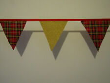 Christmas bunting tartan for sale  PICKERING