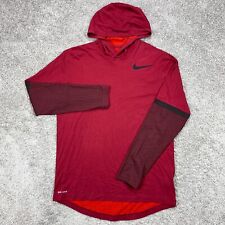 Sudadera con capucha ligera Nike Dri-Fit roja atlética para hombre mediana segunda mano  Embacar hacia Mexico