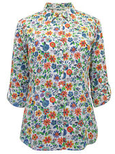 EX Camisa de Algodão Orgânico Seasalt Sweet Flowers Giz Larissa Tamanhos 10-28 RRP £45 comprar usado  Enviando para Brazil