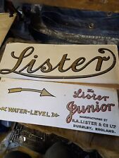 Lister junior stationary for sale  MARLBOROUGH