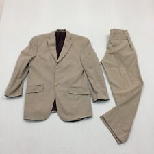 Ted Baker 2 Piece Suit Blazer 36s Trousers 30W 28L 100% Wool Beige for sale  Shipping to South Africa