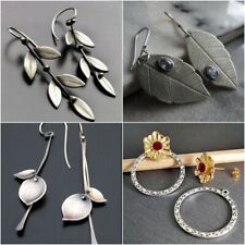 925 Silver Ear Hook Leaf Dangle Earrings Women Cubic Zirconia Wedding Jewelry till salu  Toimitus osoitteeseen Sweden
