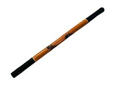 Fish twins didgeridoo wood orange black length 118.5 cm  6 cm handmade for sale  Shipping to South Africa