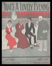 THAT'S A LOVELY NIGHT Gus Kahn/Grace LeBoy 1914 Novidade Partituras Vintage, usado comprar usado  Enviando para Brazil