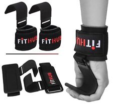 Gym Strap Hook Bar Power Weight Lifting Training Wrist Support Pull Up UK FITHUB, used for sale  Shipping to South Africa
