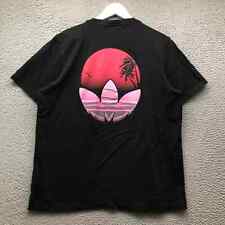 Usado, Camiseta Adidas Originals Para Hombre XL Mangas Cortas Cuello Redondo Gráfico Logotipo Negro Rosa segunda mano  Embacar hacia Argentina