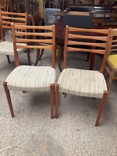 Used, Vintage Mid Century Sveyards Scanidavian Teak Ladder Back Dining Chairs x 2 (6) for sale  Shipping to South Africa