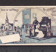 Chase Organ Norwalk Ohio 1800's Israel Glunt Music Church Advertising Trade Card for sale  Shipping to South Africa