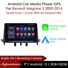Unidad de cabeza estéreo para automóvil Android 13 CarPlay de 9" GPS para Renault Megane 3 2009-14 segunda mano  Embacar hacia Argentina