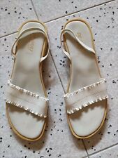 sandali bianchi bassi usato  Italia