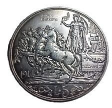 5 lire 1914 usato  Roccabianca