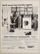 Usado, 1959 anuncio impreso Philco lavadora duomática lavadora unidad compacta mamá y niños segunda mano  Embacar hacia Argentina