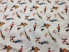 Poodles in Paris Fabric Fashionista Ladies Phyllis Hoffman Hancock Fabrics BTY for sale  Shipping to South Africa