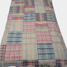 NAUTICA LINED MADRAS PLAID Shower CURTAIN PANEL 70x70” for sale  Shipping to South Africa