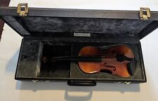 Violino infantil vintage 18" com arco na caixa com pontes, precisa ser apoiado comprar usado  Enviando para Brazil