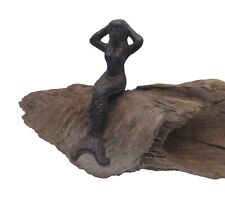 Estatueta sereia sentada de ferro fundido vintage prateleira babá 5,25 "criatura mítica  comprar usado  Enviando para Brazil