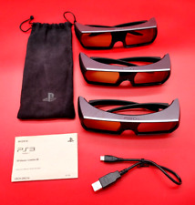 Used, SONY (PS3) 3D Glasses Rechargeable Model CECH-ZEG1U Need New Batteries Lot of 3 for sale  Shipping to South Africa