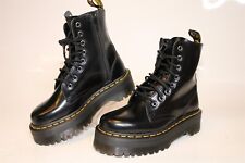 Used, Dr. Martens Mens 5 Womens 6 Jadon Black Polished Leather Platform Combat Boots for sale  Shipping to South Africa