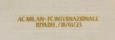 Usato, Toppa patch Scritta Finale Supercoppa Riyad Inter Milan 2023 Calcio 18/01/2023 usato  Napoli