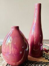 Pink lustre vases. for sale  KNARESBOROUGH