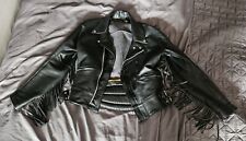 Mens black leather for sale  LEEDS