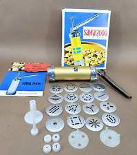 Vintage Sawa 2000 Cookie Press Deluxe Spritz Metal Suécia Arma de Natal Assar comprar usado  Enviando para Brazil