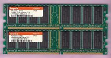 Kit de memória DDR1 512MB 2x256MB DDR-400 HYNIX PC-3200 HYMD232646B8J-D43 AA desktop, usado comprar usado  Enviando para Brazil