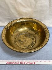 Vtg Antique REGISTERED ASD LION Mark Vintage 13.5" COPPER Hand Wash basin Bowl, used for sale  Shipping to South Africa