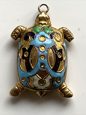 Usado, Pingente antigo de berloque de tartaruga laminado de ouro e esmalte comprar usado  Enviando para Brazil