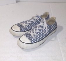 Usado, Tênis Converse All Star azul branco lona bolinhas com cadarço unissex M-3 / W-5 comprar usado  Enviando para Brazil