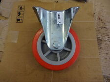 Used, Castor trolley wheel fixed 6" x 2" wide, base 5 1/4" x 4 1/2" HEAVY DUTY for sale  Shipping to South Africa