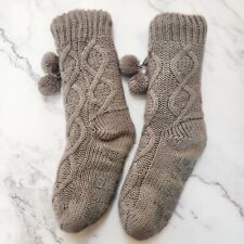 Mukluk Pom Cabin Pom Pom Grey Slipper Boots Cozy Warm Women's S/M (5-7), used for sale  Shipping to South Africa