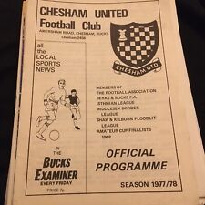 Chesham united aveley for sale  WOKING