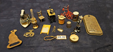 Lot 18 Vintage Miniature Miscellaneous Figurines Cast Iron & Brass ~ NICE MIX! for sale  Shipping to South Africa