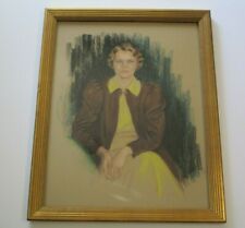 ANTIQUE VINTAGE 1930'S DRAWING PRETTY FEMALE WOMAN MODEL ART DECO SIGNED WALTER, used for sale  Shipping to Canada