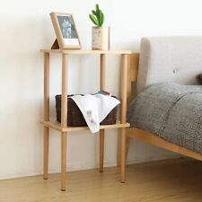 end wood 2 shelves table for sale  Stanley