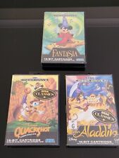 Sega Mega Drive Quackshot Aladdin & Fantasia Ozisoft Disney, usado comprar usado  Enviando para Brazil