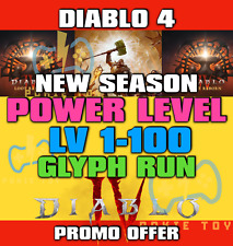 🔥SEASON 4 DIABLO 4 LEVEL POWER LEVELING + DURIEL ✨Lv1-100/GOLD/CARRY/MATS S4 D4 for sale  Shipping to South Africa