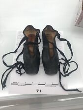 071 Used Old Black Ballet Point Shoes  Size Unsure Bottom says 2 1/2 D  As Is for sale  Shipping to South Africa