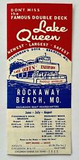 1970s Lake Queen Paddle Wheeler Boat Tour Vintage Travel Brochure Rockaway MO for sale  Chattanooga