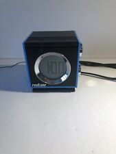 Retro Cubo AM FM Doble Despertador Radio Realtone Azul RT205 Probado Funciona Cuadrado segunda mano  Embacar hacia Argentina