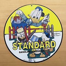 PLACA DE BOMBA DE SERVIÇO DE MOTOR A GASOLINA VINTAGE PADRÃO PORCELANA DISNEY comprar usado  Enviando para Brazil