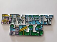 VINTAGE FRIDGE MAGNET BEVERLY HILLS CALIFORNIA, BLOCK LETTERS  for sale  Shipping to South Africa